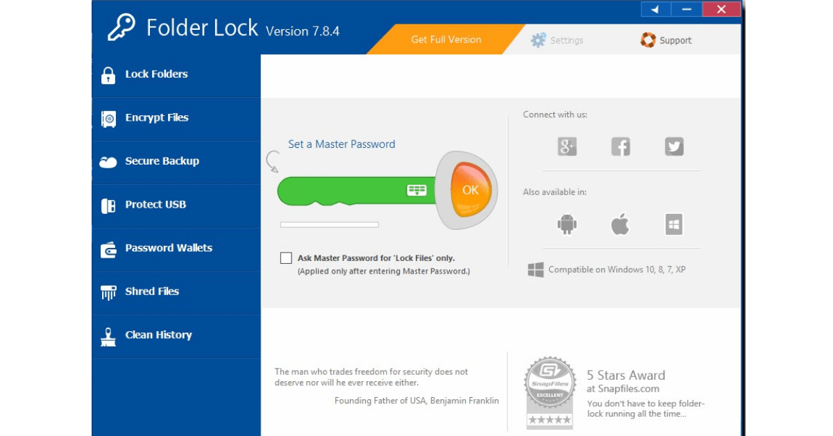 Folder Lock Version 7.8.4