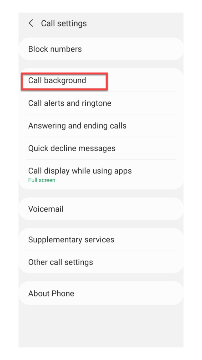 How to Change the Call Screen Background on Samsung (One UI 3.0