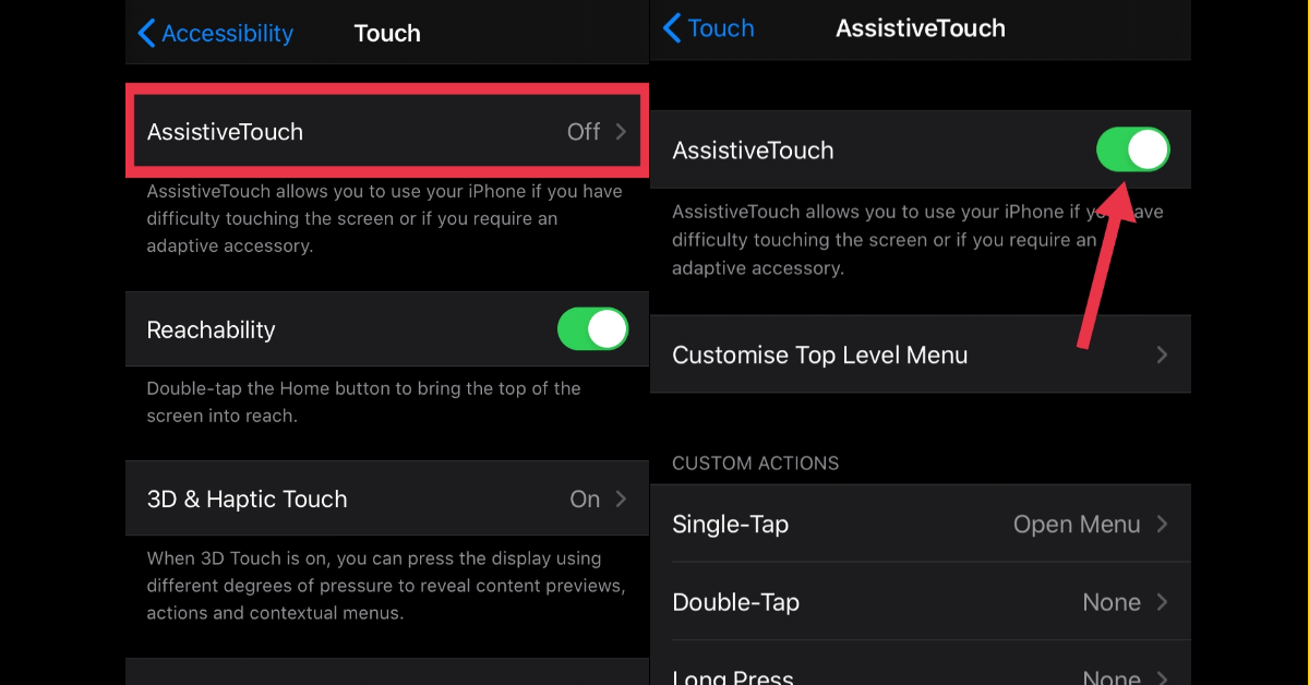 Enable AssistiveTouch