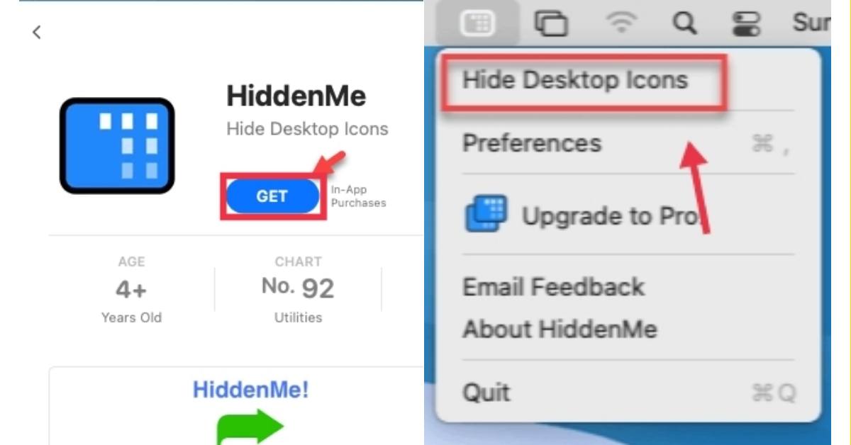 Hide the Icons from Desktop on macOS Big Sur using HiddenMe app