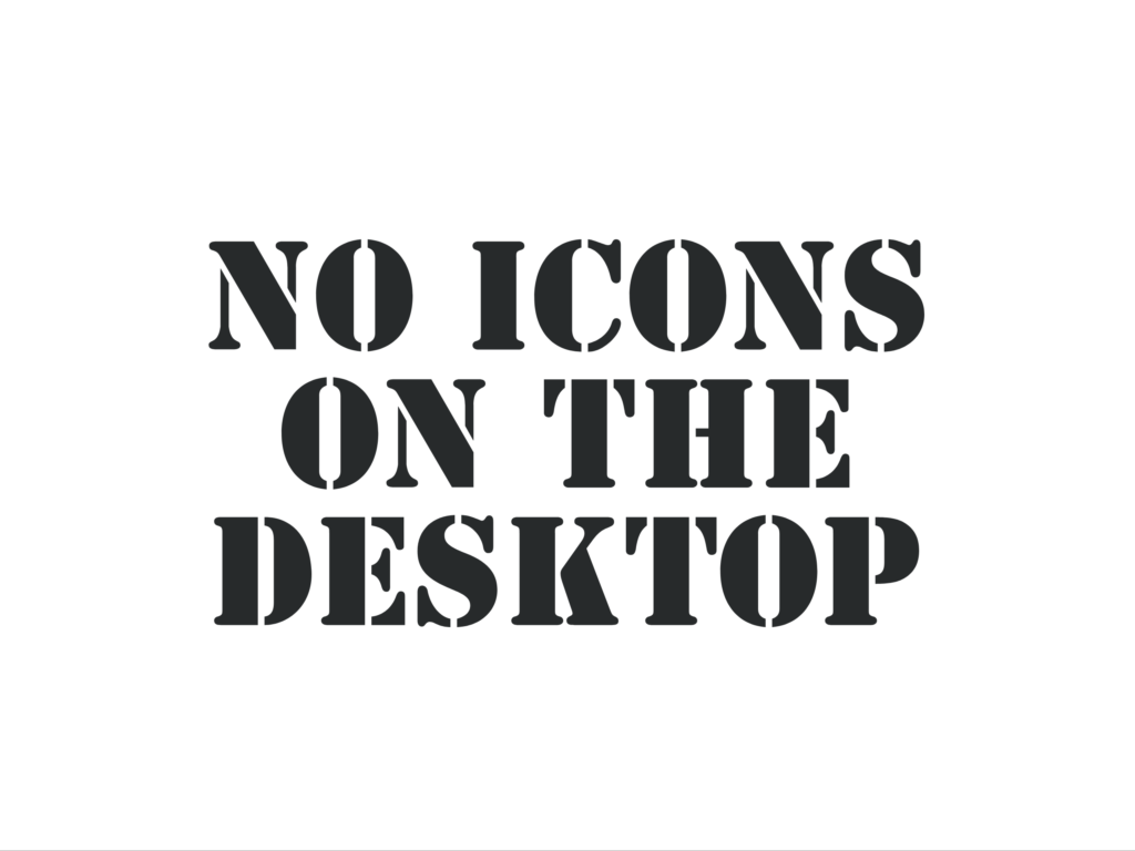 Hide the desktop icons on macOS Big Sur