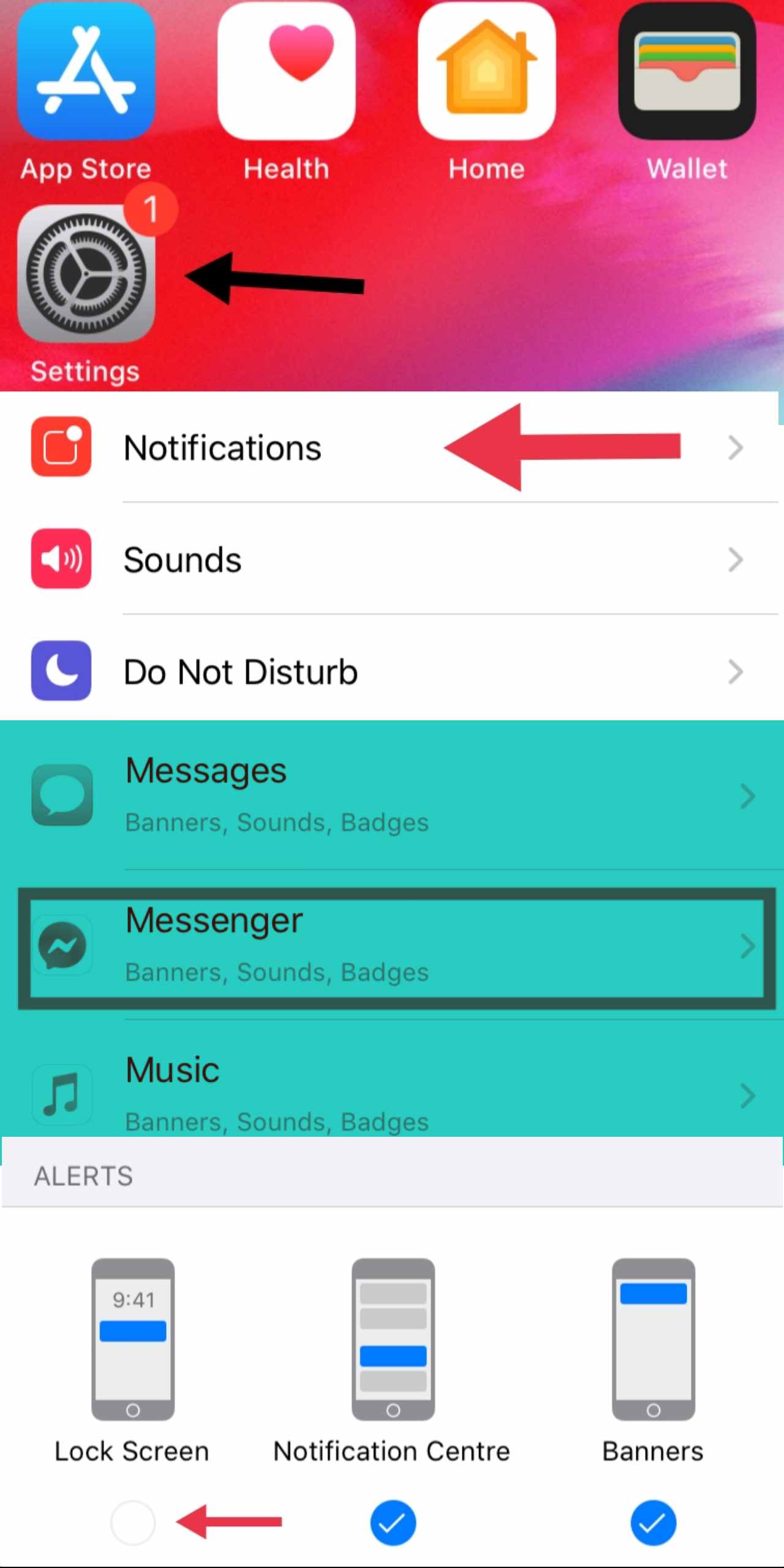 disable notification on the lock screen