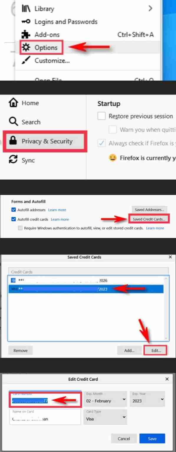 How to Find Your Saved Credit Card Numbers in Firefox