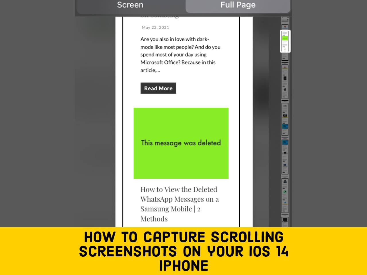 ios screen capture scroll