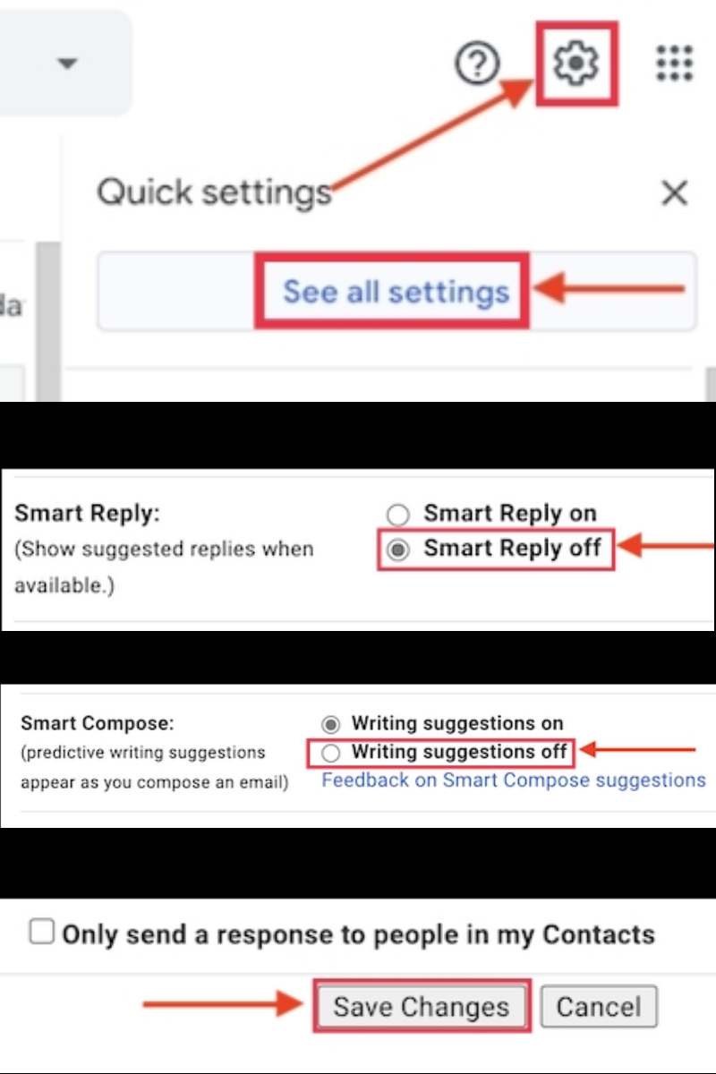 Turn off Gmail's Smart Reply and Smart Compose Feature on your computer (step-by-step guide)