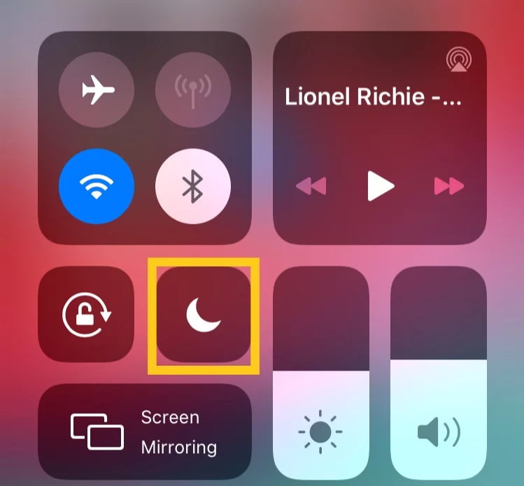 Enable Do Not Disturb mode Quickly
