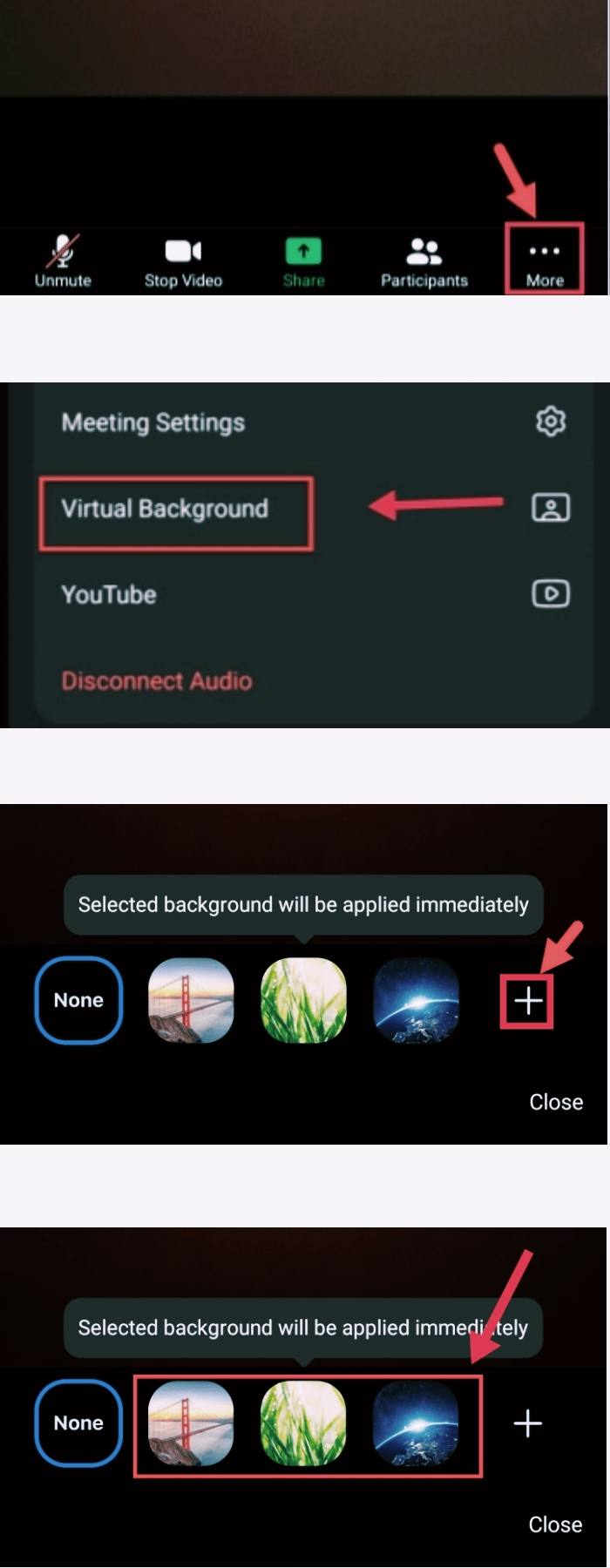 Change Zoom Background on Android, Step-by-step guide
