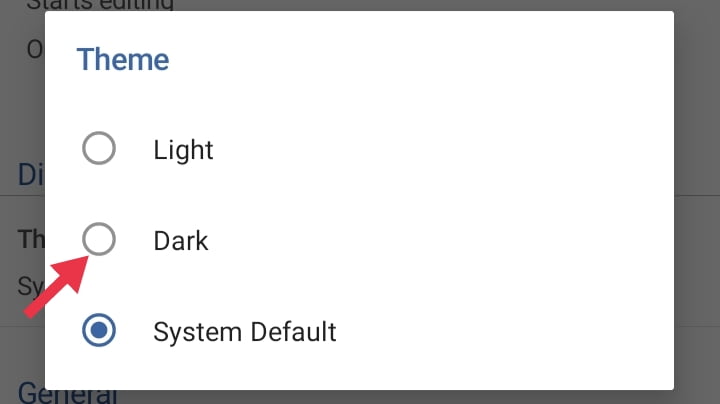 Enable Dark Mode in Microsoft Office on Samsung
