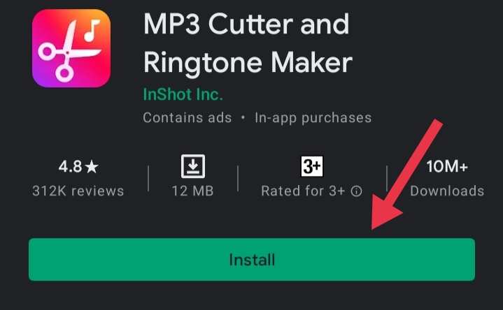 Install MP3 Cutter and Ringtone Maker from Play Store