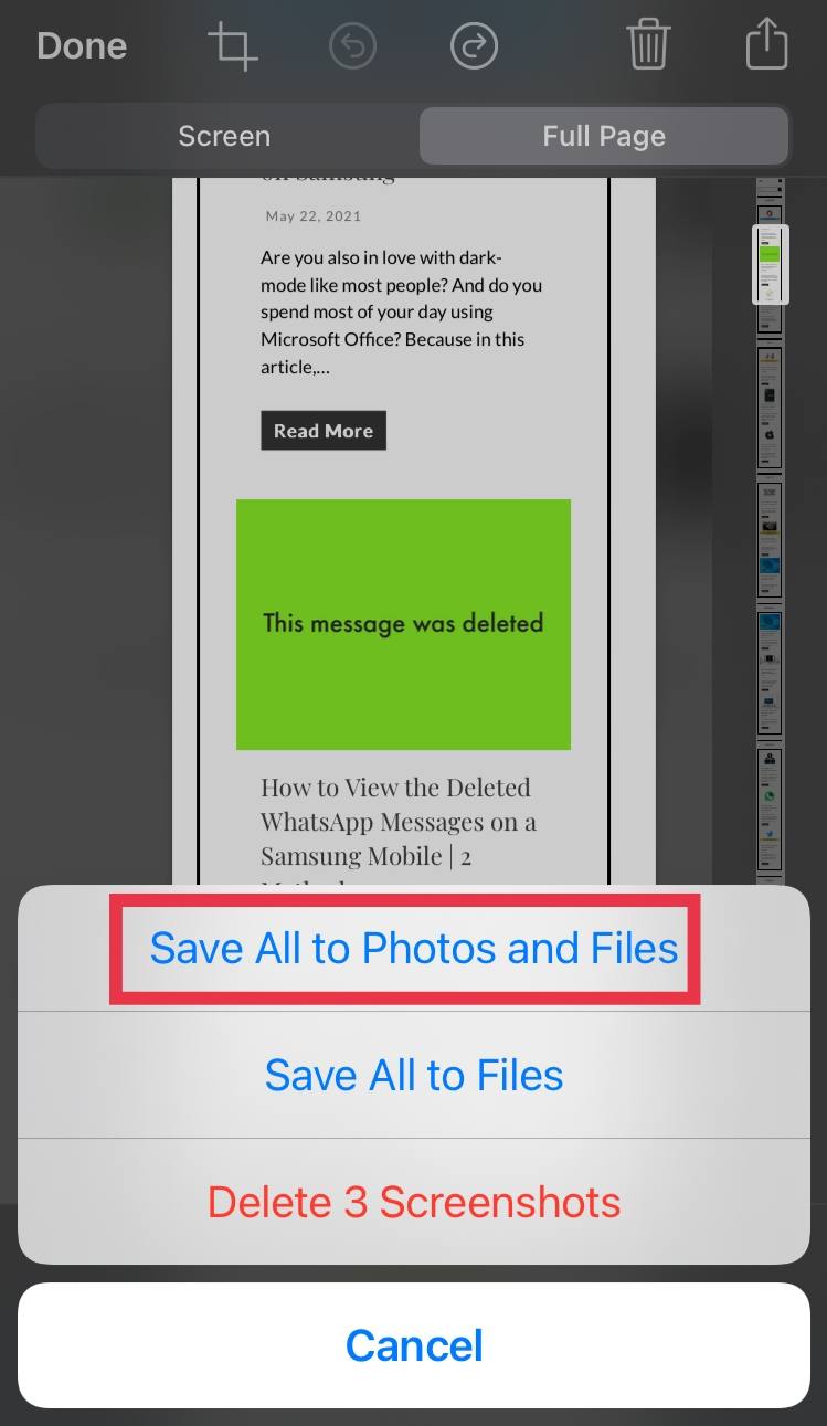 Save All to Photos and Files