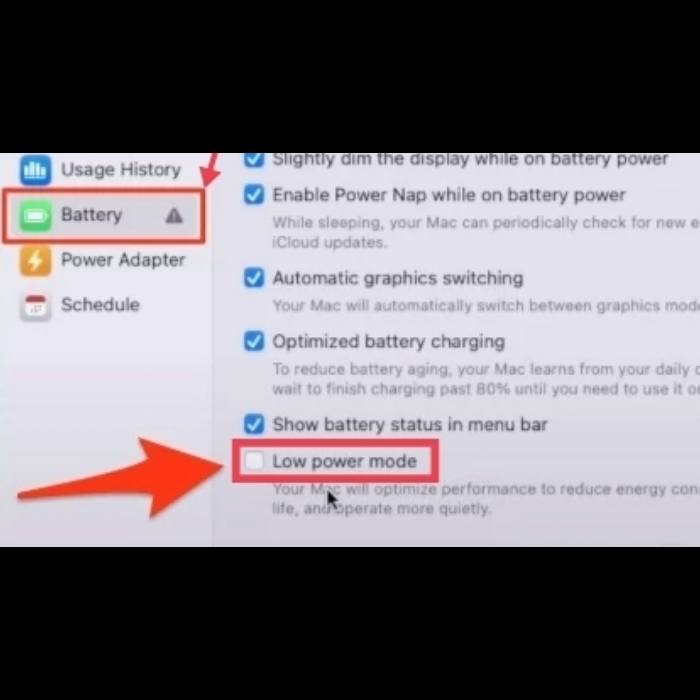 Disable Low Power Mode On Mac