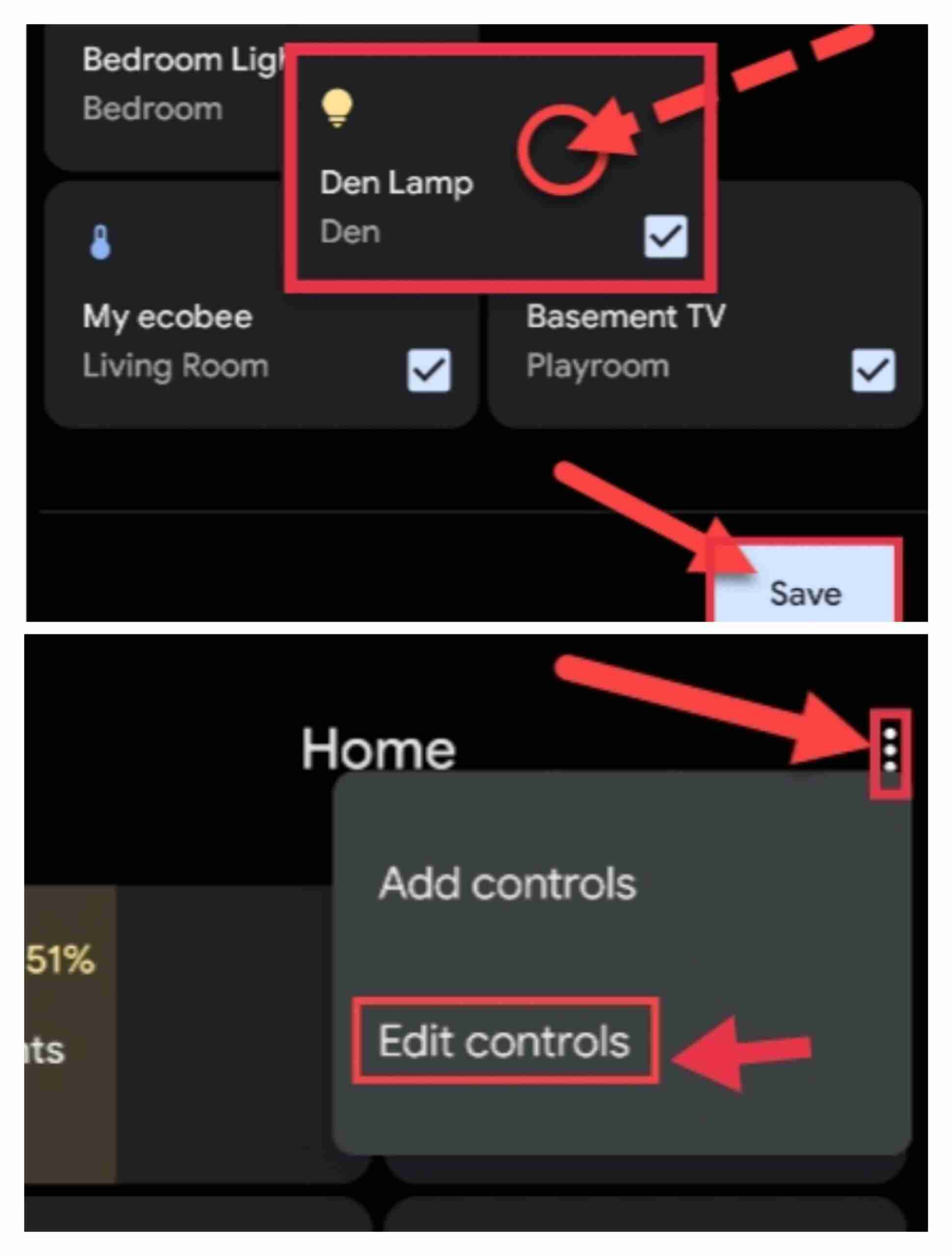 Rearranging the Controls
