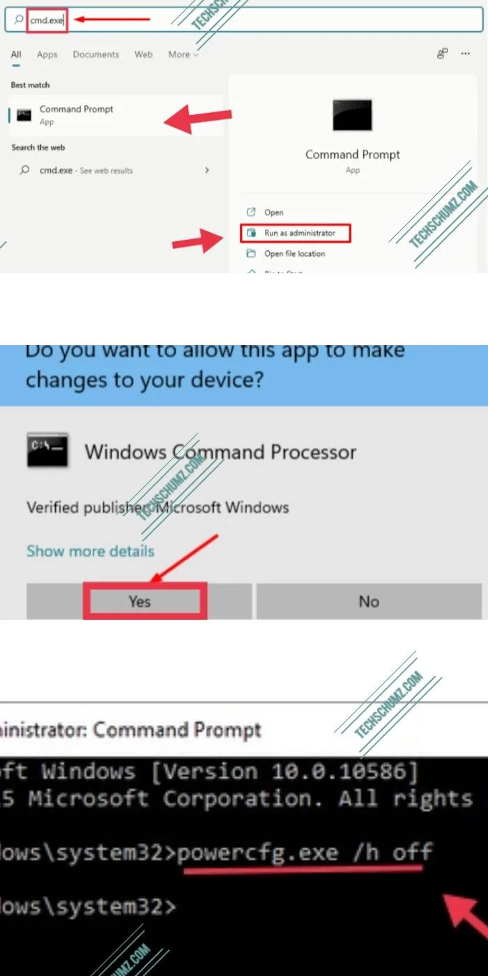 Disable Hibernation on Windows 11 via Command Prompt