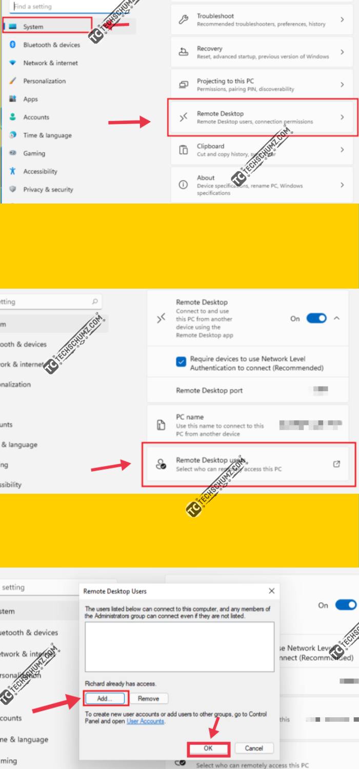Add Users to Remote Desktop Users group on Windows 11