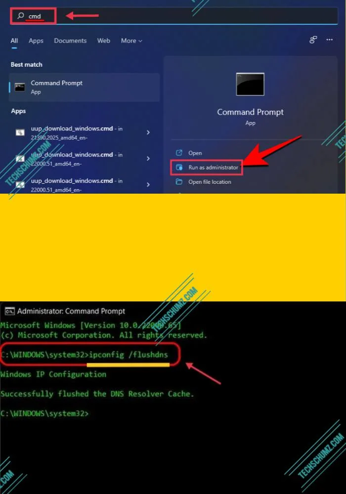 How To Flush Or Reset Your DNS Cache On Windows 11 (3 Methods) | Techschumz