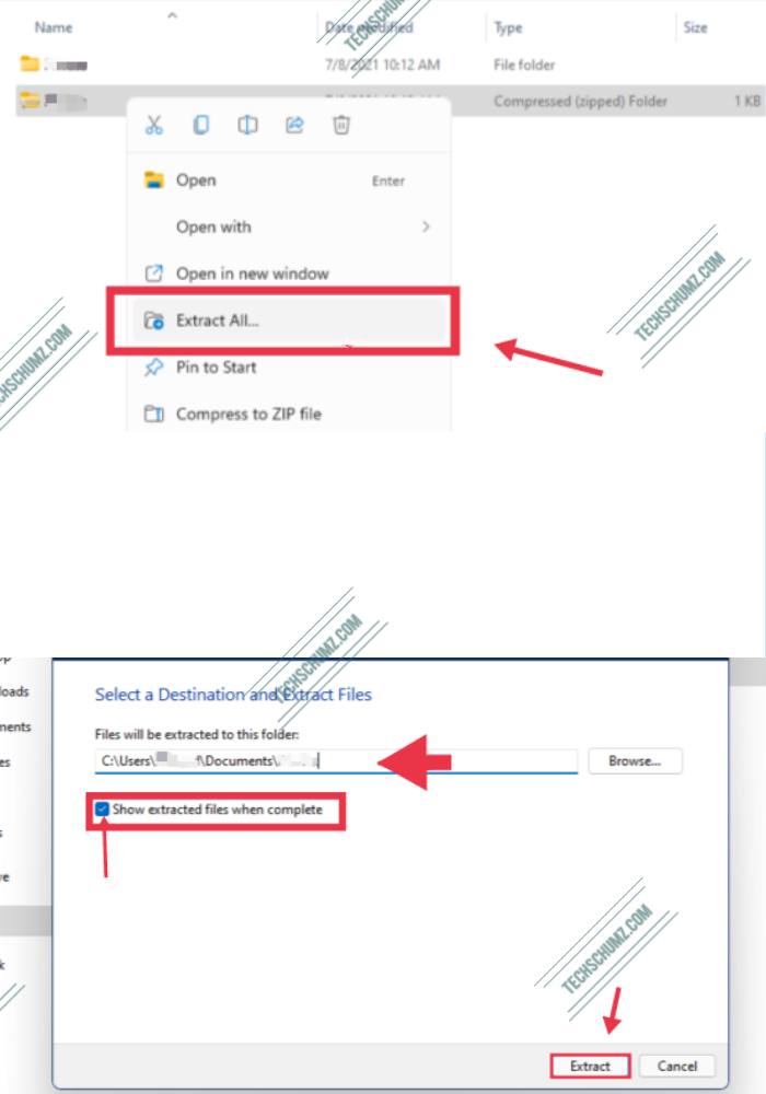 How to Zip and Unzip Files or Folders on Windows 11 Techschumz