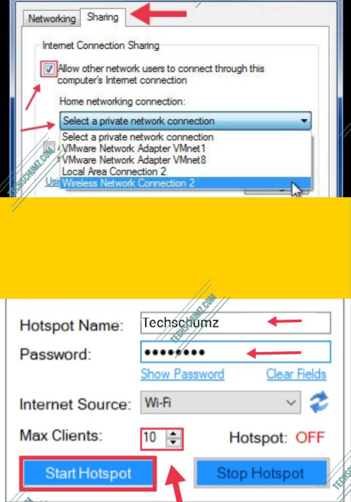 Make a Windows 11 PC a WiFi Hotspot via mHotspot