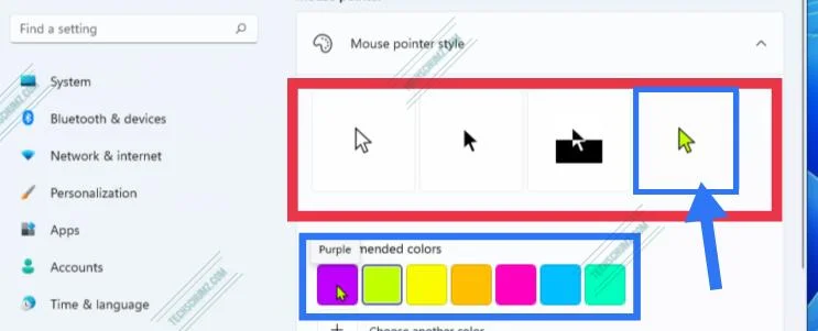 How to change mouse pointer color and size on Windows 11 - Pureinfotech