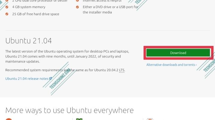 Download Ubuntu ISO image file