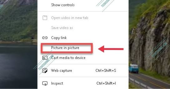 Right-click twice to enable PiP on Edge