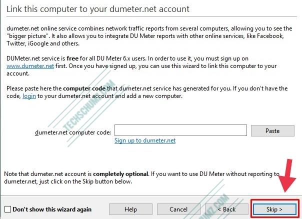Link this computer to your dumeter.net account