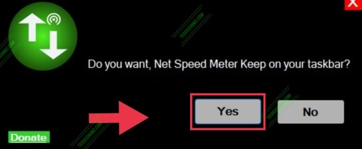 Keep Net Speed Meter on taskbar