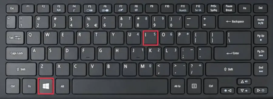 Shortcut keys to open the Settings app on Windows 11