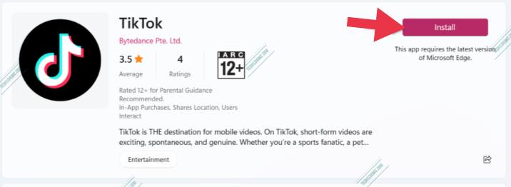 Install TikTok on your Windows 11 PC