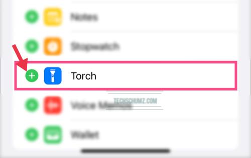 Add Torch icon to Control Center on iPhone 13