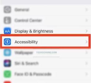 Tap on Accessibility
