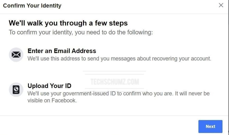 Confirm your identity