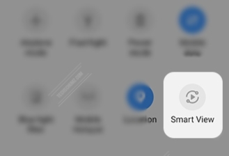 Tap on Smart View on Samsung mobiles