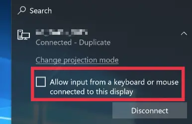 Allow input from a keyboard or mouse connected to this display