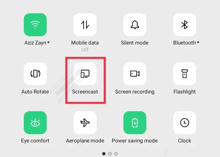 Tap on Screencast on Oppo mobiles