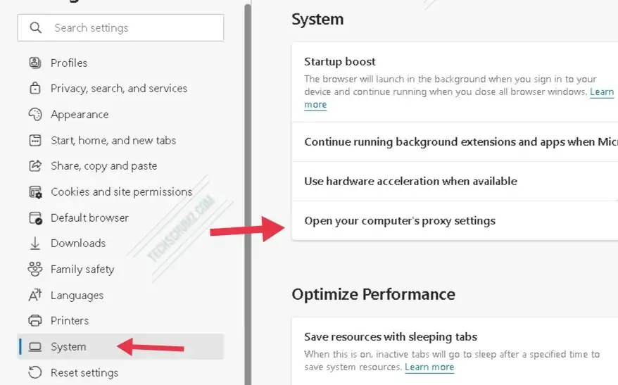 Open your computer's proxy settings