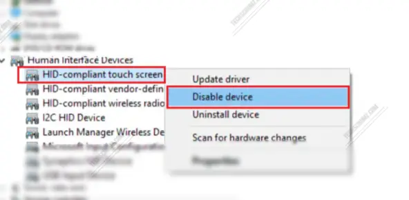 Disable the touchscreen on your Windows 11 laptop