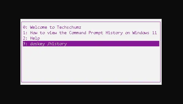 Check cmd history on Windows 11