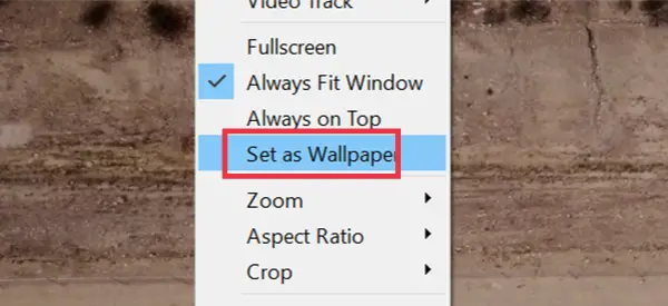 Set a video as a wallpaper via VLC on Windows 11