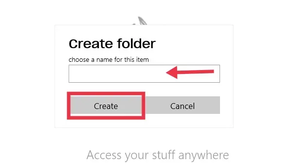 Choose a name for your Dropbox folder