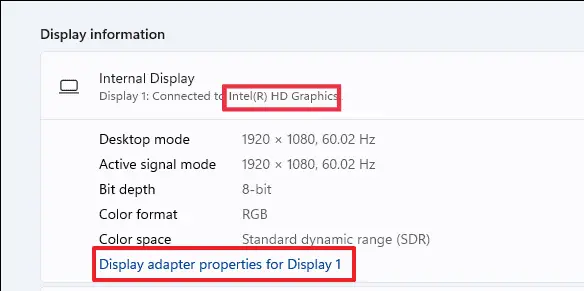 Display Information