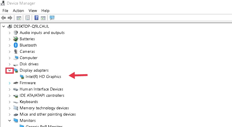 View Graphics Card Details on Windows 11 via Device Manager
