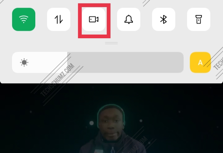 Click on screen recording 