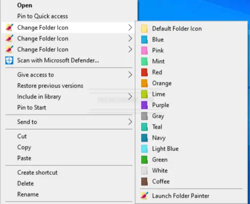 Change the folder color on your Windows 11 via FolderPainter