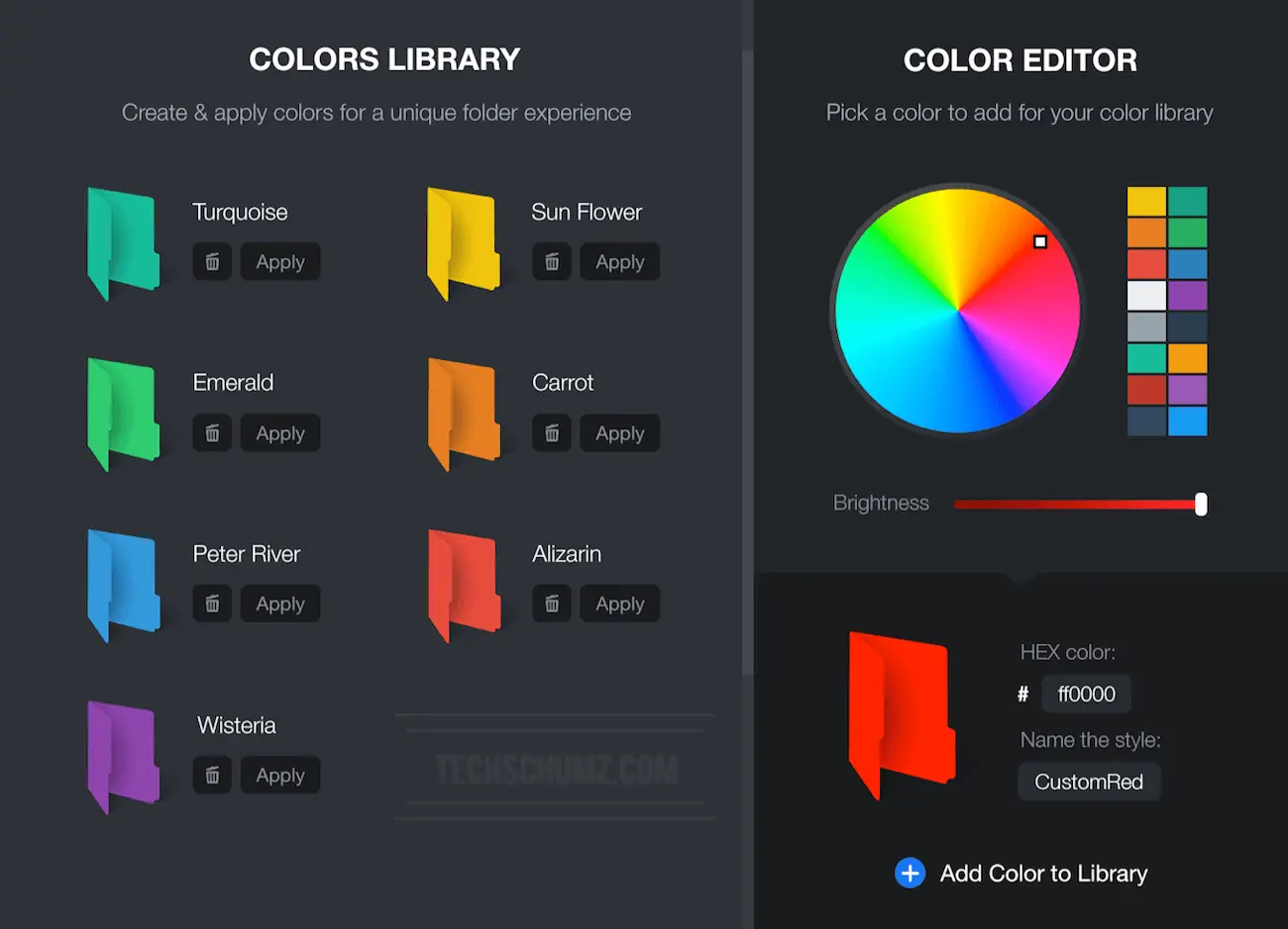 Colorize folders on Windows 11 using the Folder Colorizer app