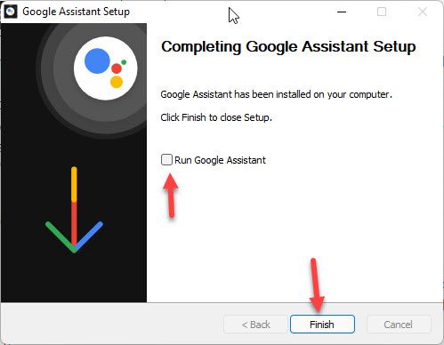 Google Assistant Unofficial Windows 11 Client Installed