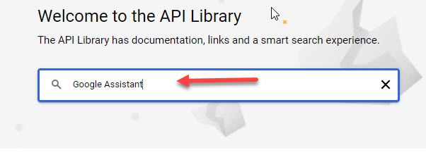 Search for Google Assistant API