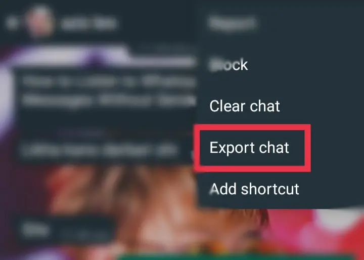 Export chat