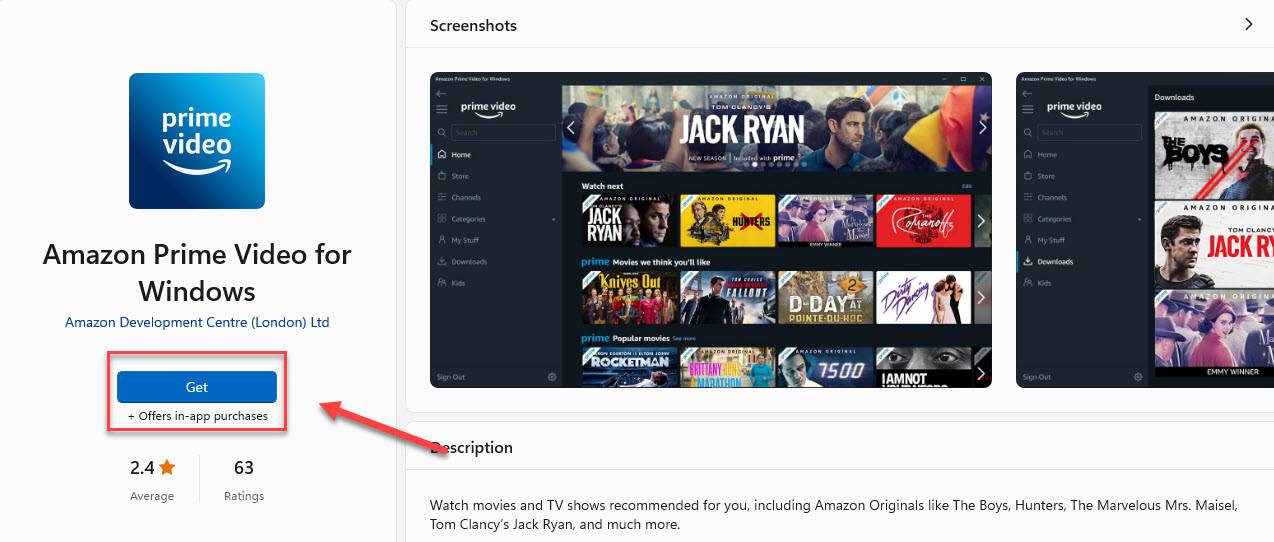 Comment télécharger et installer Amazon Prime Video sur Windows 11 Que des Projet