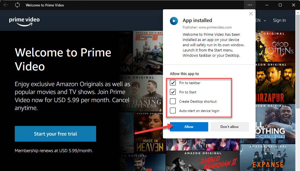 How to download and install amazon prime video on windows 11 techschumz