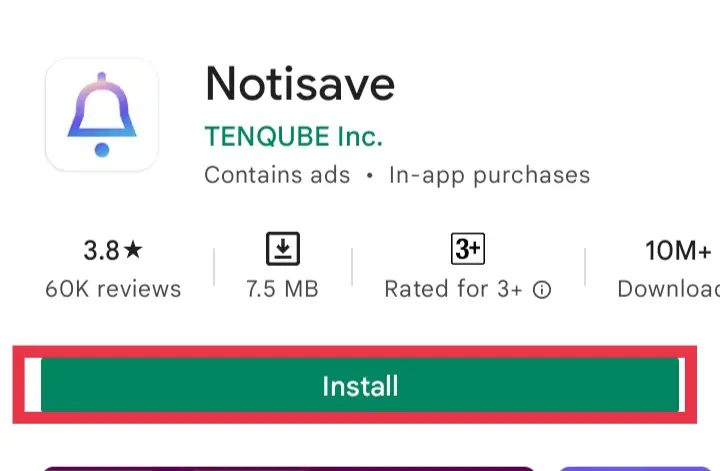 Install the Notisave app